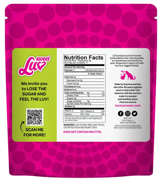 Sweet LUV 10oz size